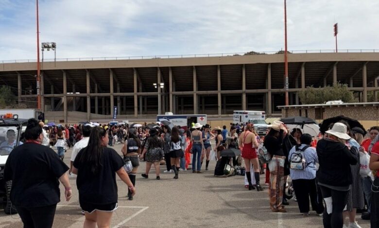 Hours-long lines and late exits prompt BTS fans to arrive early for Sun Bowl night two