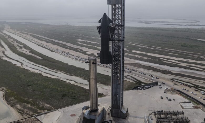 Starship V3 stacked as SpaceX races toward launch