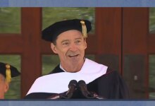 Hugh Jackman tells new grads the most “painful lesson” he learned