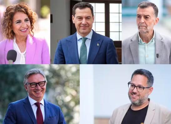Campaña del 17-M: dónde empieza cada candidato en Andalucía Campaña del 17-M: dónde empieza cada candidato en Andalucía
