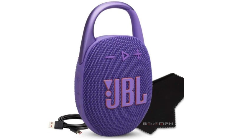 The JBL Clip 5 Portable Bluetooth Speaker is a steal right now at just $59.95