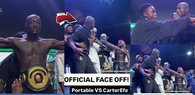 Carter Efe beats Portable in celebrity boxing match