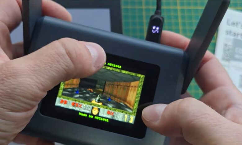 DOOM on a Travel Router: Touchscreen Gaming Setup