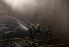 South Gate fire at tire recycling triggers shelter-in-place