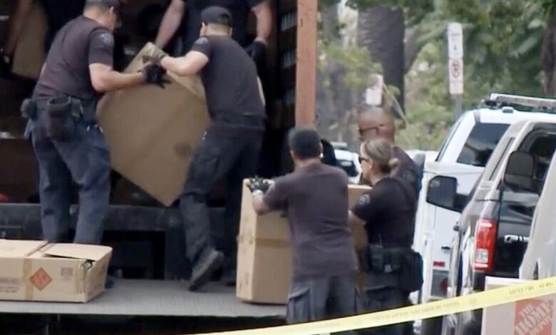 Truckloads of illegal fireworks found in South L.A.