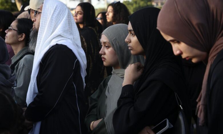 Bouquets at San Diego mosque mark shattered sense of safety