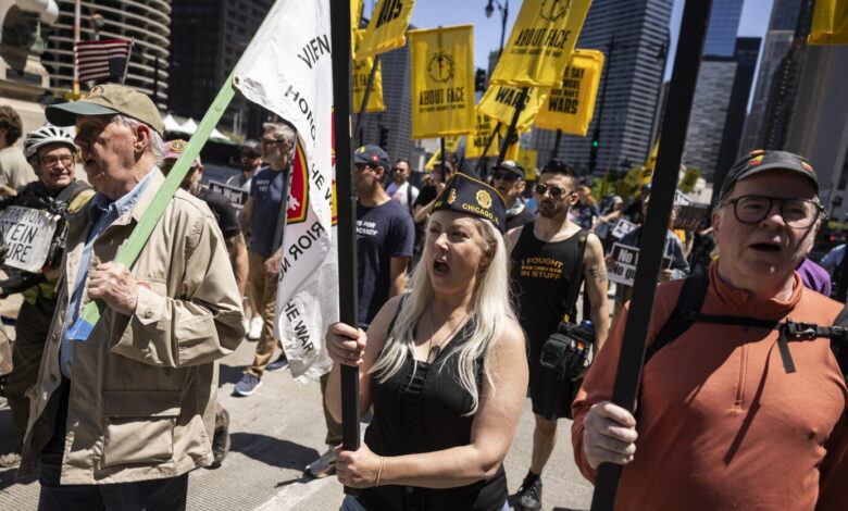 Anti-war Memorial Day march tests veterans’ patience
