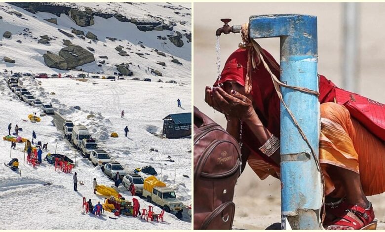 India’s weather whiplash: heatwave clashes with Himalayan snow