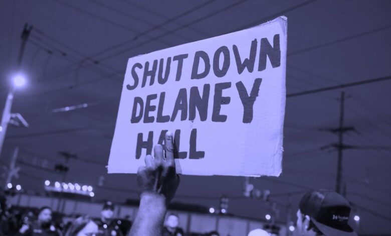 Delaney Hall hunger strikes met with police force