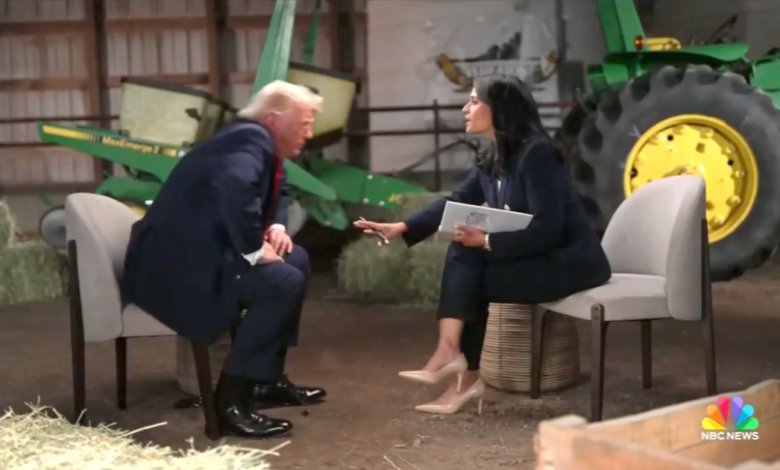 Trump storms out after Welker challenges falsehoods Trump storms out after Welker challenges falsehoods