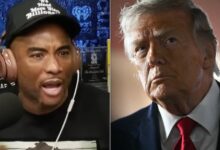 Trump’s Knicks visit ignites boos, Charlamagne calls it joy-killer