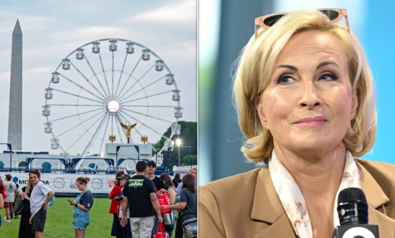 Mika Brzezinski flinches as Trump crowd claim lands