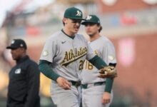 Gelof streak ends after Chapman steps on hand