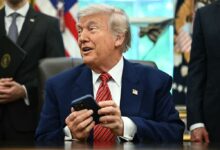 Trump shares AI music video mixing lions, camels, UFC