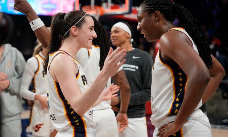 Caitlin Clark and Aliyah Boston spark Fever Cup win