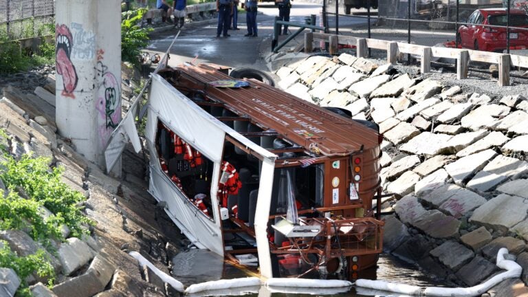 Duck boat overturns near Education Street, injuring 11