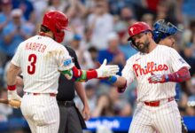 Schwarber’s two homers power eight-run third vs Mets