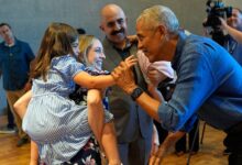 Obama Center opens; first visitors meet Obamas