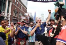 Scotland fans thank Boston as they head to Miami
