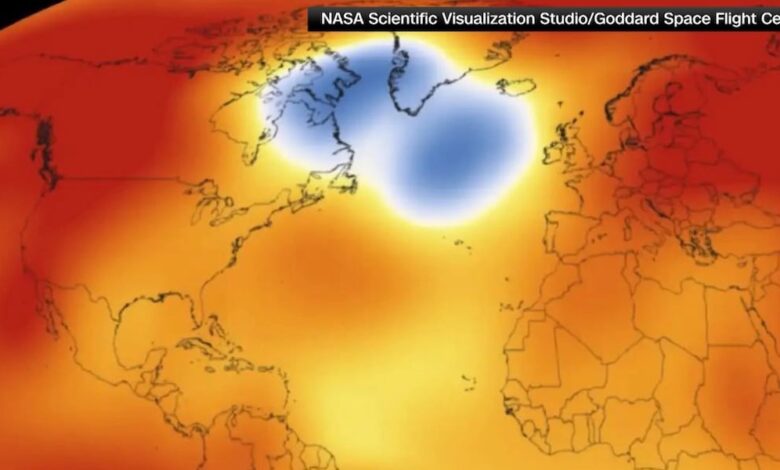 Cold blob in Atlantic draws warning of AMOC collapse