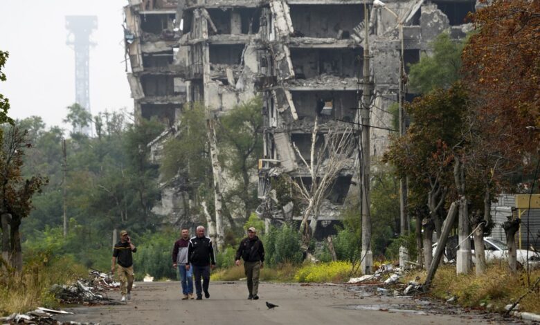 Bomb Destroyed Mariupol Theater, Shelter for 1,500 Bomb Destroyed Mariupol Theater, Shelter for 1,500