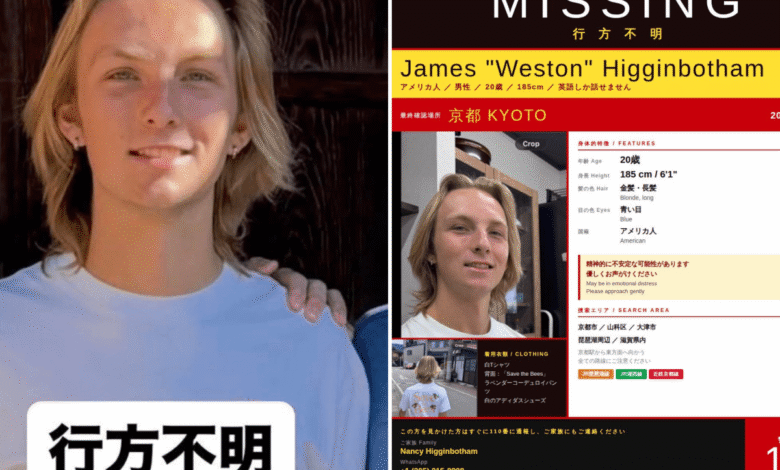 Weston Higginbotham found dead in Japan after weeklong search Weston Higginbotham found dead in Japan after weeklong search