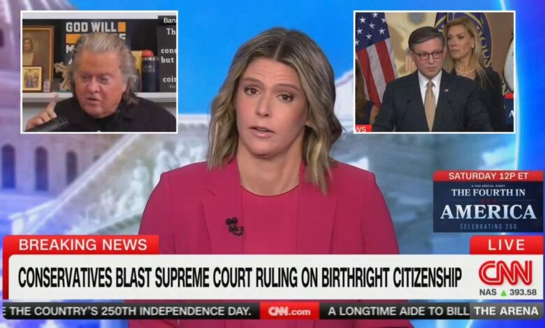 Mullin, Johnson, Bannon slam Roberts after birthright ruling