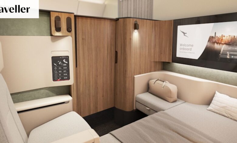 Qantas unveils doored first-class suite for 22 hours Qantas unveils doored first-class suite for 22 hours
