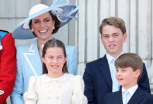 Kate and Charlotte share a balcony moment at Trooping