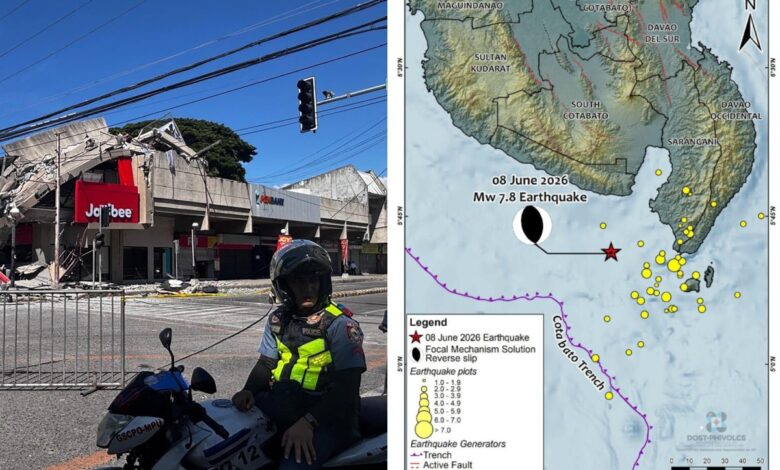 Tsunami alert follows 7.8 quake off southern Philippines Tsunami alert follows 7.8 quake off southern Philippines