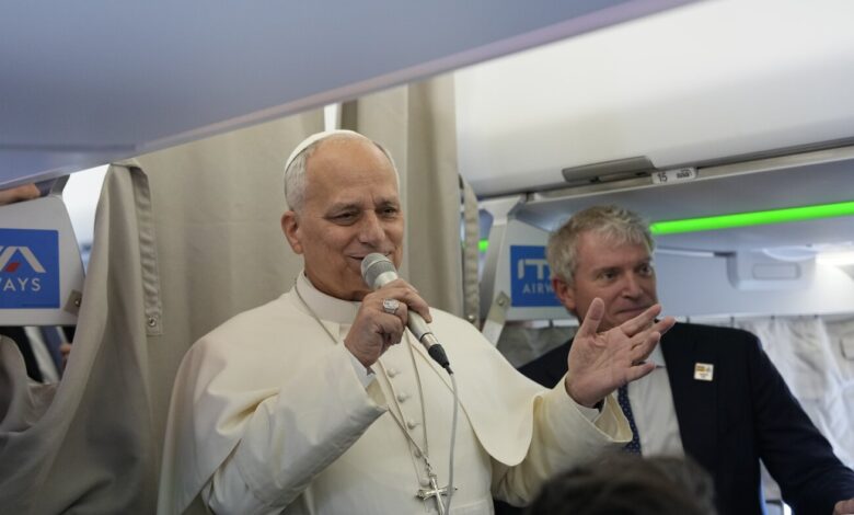 Pope Leo tells reporters Iran war isn’t “just”
