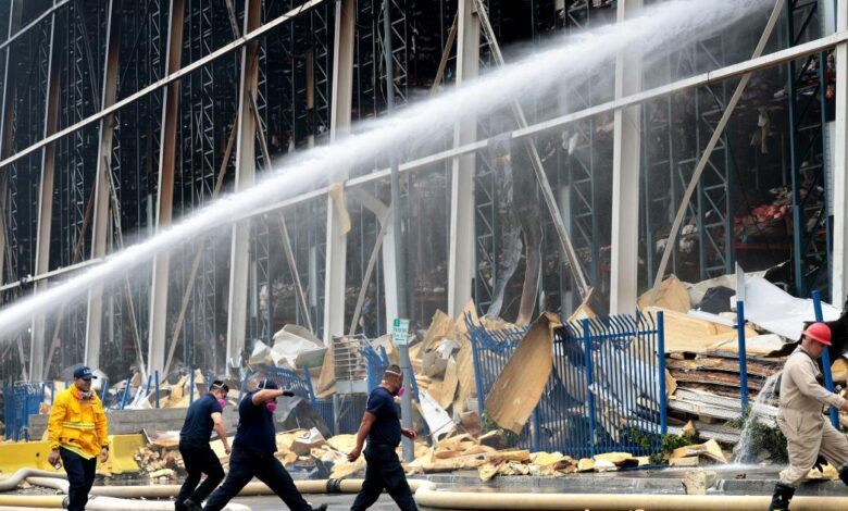 Boyle Heights cleans after warehouse fire—rotting meat stench