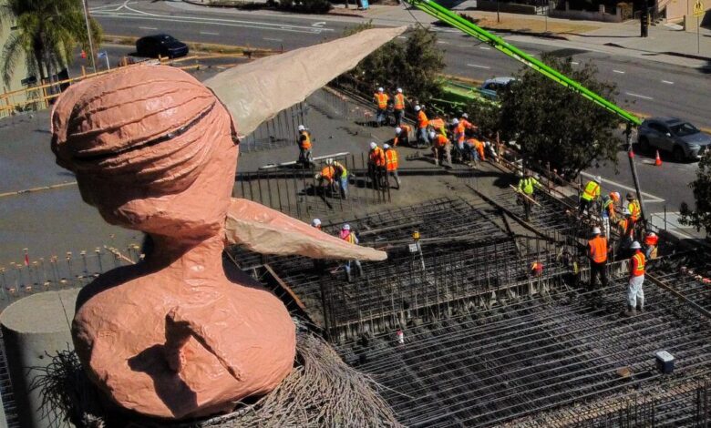 Pinky’s uncertain perch as Pillarhenge construction races