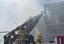 Boyle Heights fire burns on; officials warn Tuesday