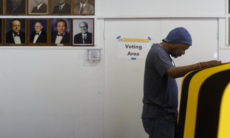 Trump’s voting booth claim collides with Los Angeles reality