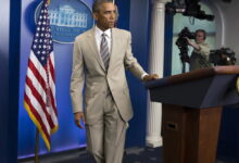 Tan suits return as Obama Center opens on South Side