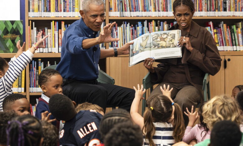 Obama library kids hear Where the Wild Things Are Obama library kids hear Where the Wild Things Are