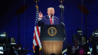 Trump Delays July 4 Speech With Storm Claims Trump Delays July 4 Speech With Storm Claims