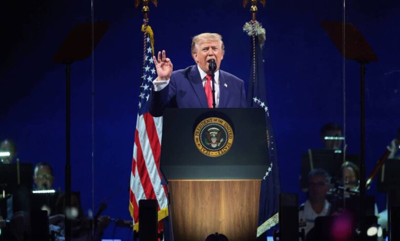 Trump Delays July 4 Speech With Storm Claims Trump Delays July 4 Speech With Storm Claims