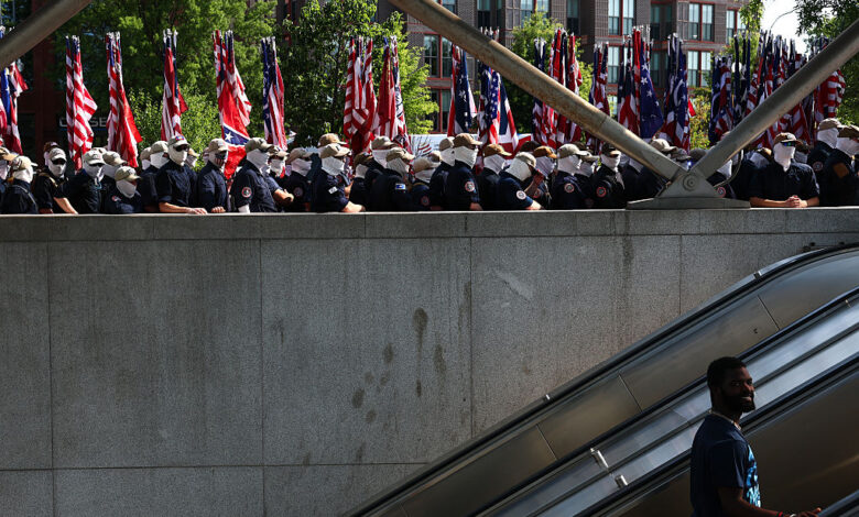 Patriot Front marches through D.C. as officials weigh free speech Patriot Front marches through D.C. as officials weigh free speech