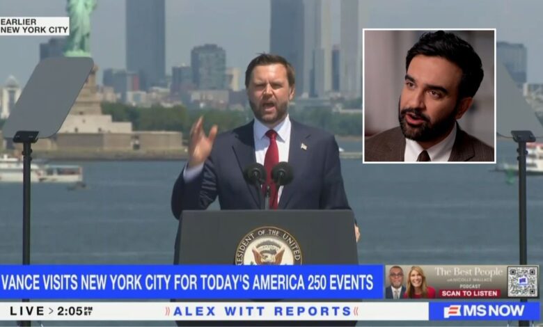 JD Vance Targets Mamdani While Honoring America’s 250th JD Vance Targets Mamdani While Honoring America’s 250th