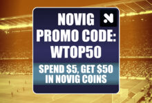 Novig promo code WTOP50 offers  coins July 4