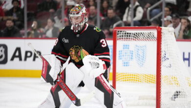 Blackhawks re-sign prospect goalie Drew Commesso to two years