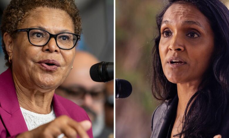 Bass, Raman spar over policing, homelessness in first mayoral debate since June primary