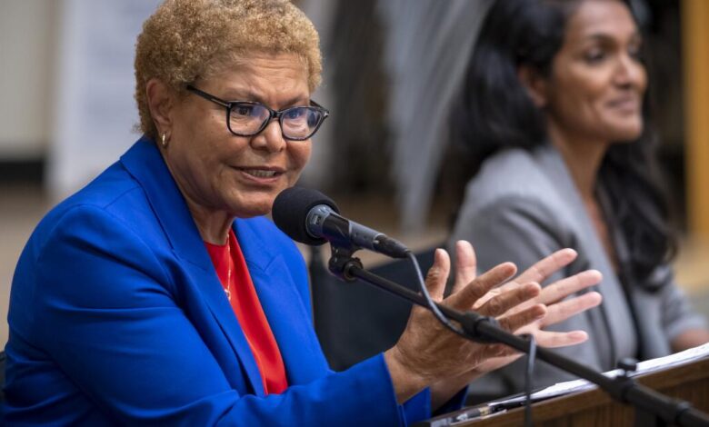 Commentary: L.A. Mayor Karen Bass lost last night’s debate against Nithya Raman. Badly