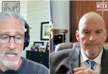 Jon Stewart Issues Blistering Reminder To John Fetterman About Israel