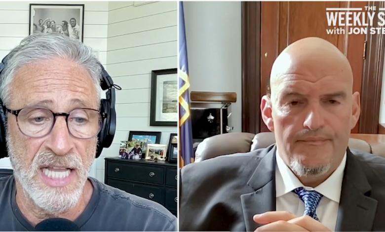 Jon Stewart Issues Blistering Reminder To John Fetterman About Israel Jon Stewart Issues Blistering Reminder To John Fetterman About Israel