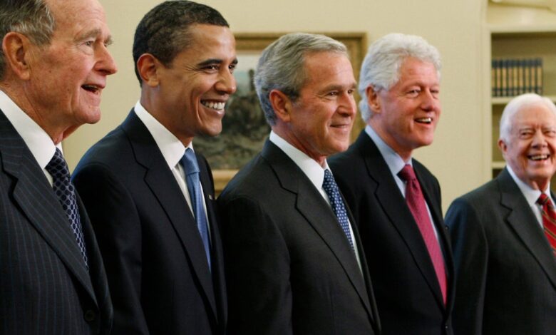 Trump Goes Unmentioned But Not Ignored As Clinton, Bush And Obama Step Up As Essayists On Presidents Trump Goes Unmentioned But Not Ignored As Clinton, Bush And Obama Step Up As Essayists On Presidents