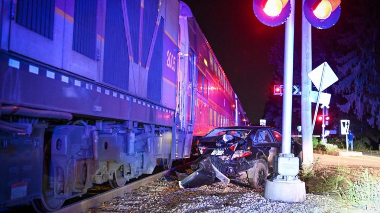Driver on South Shore narrowly escaped before commuter train totaled his Camry