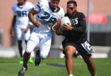 After 2 days in Foxborough, Saquon Barkley says he ‘hates’ joint practice, thinks Patriots have a chance to go ‘very far’